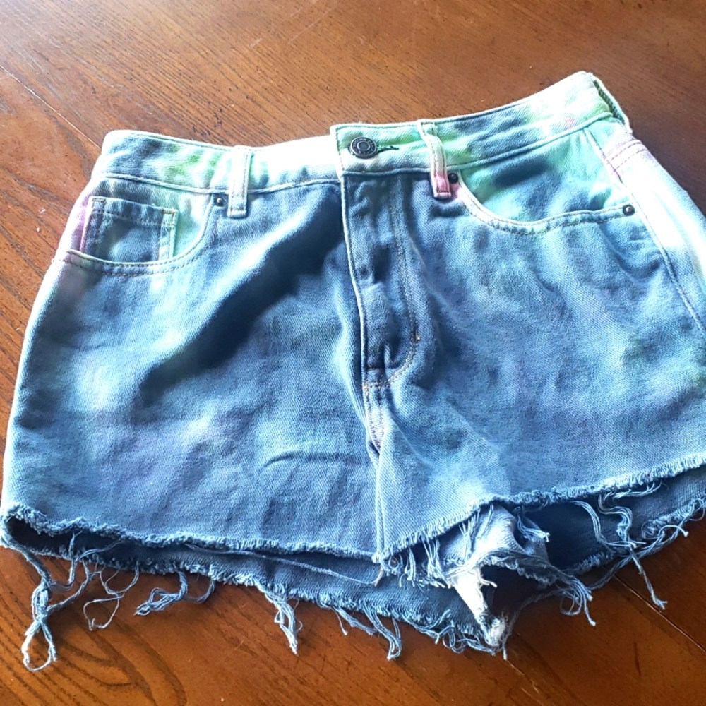 Pacsun high rise denim festival short.